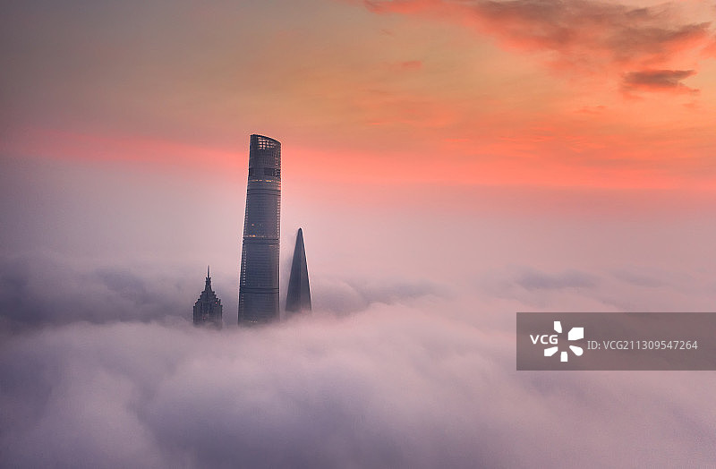 上海平流雾图片素材