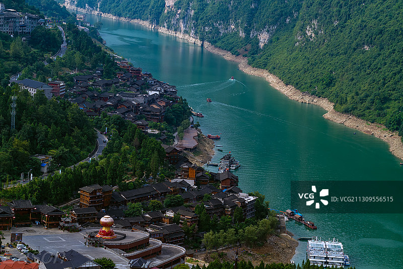 酉阳龚滩古镇图片素材