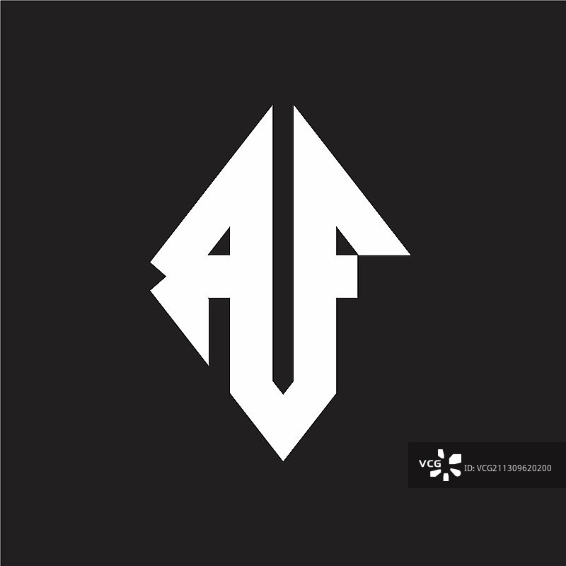 AF锐利方形字母组合logo模板图片素材