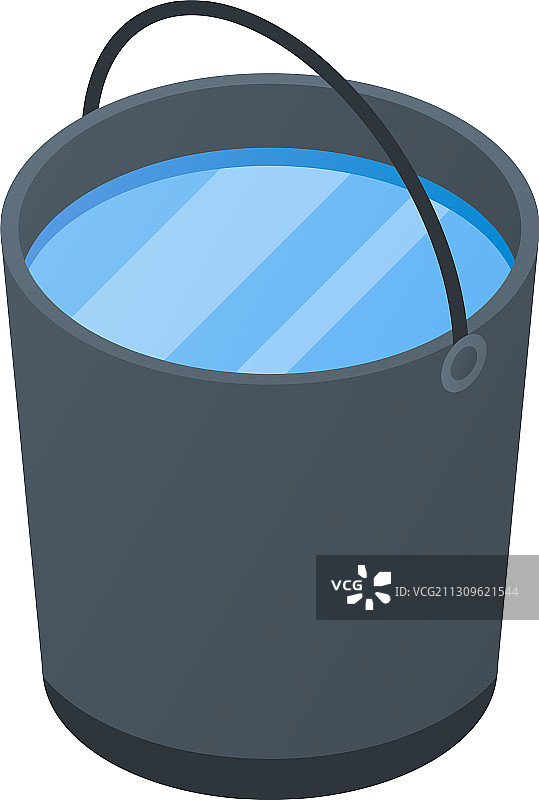 满水桶图标2.5D风格图片素材