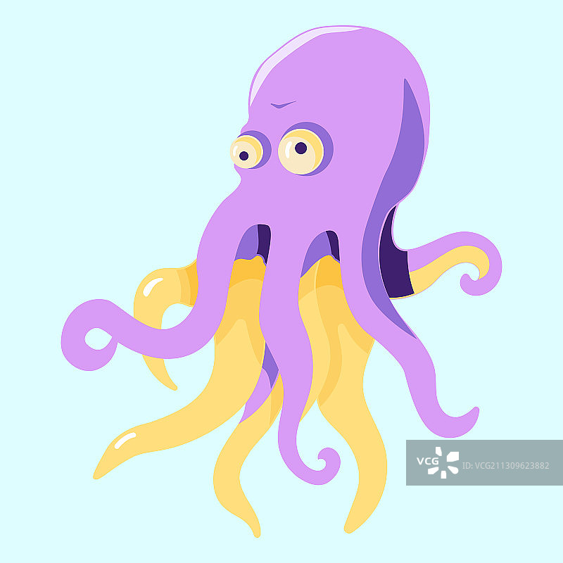 有趣的卡通章鱼图片素材