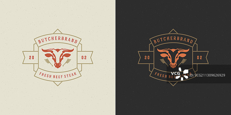 肉店Logo公牛头图片素材