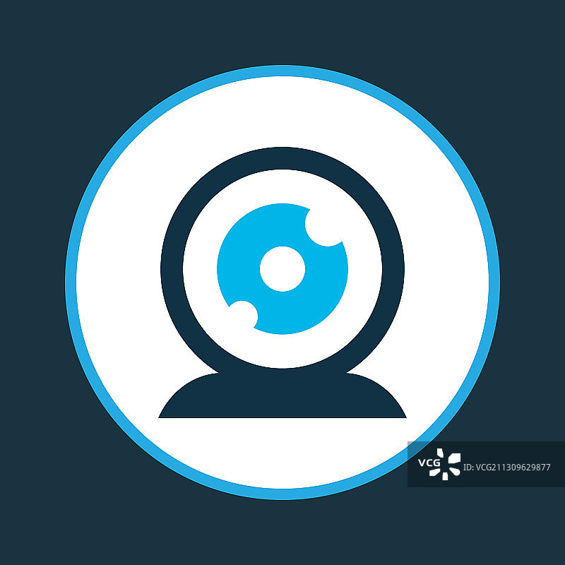 优质彩色网络摄像头图标符号图片素材