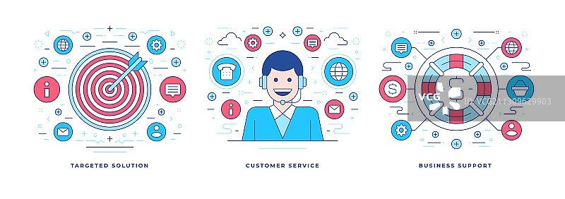 扁平风格banner设计图片素材