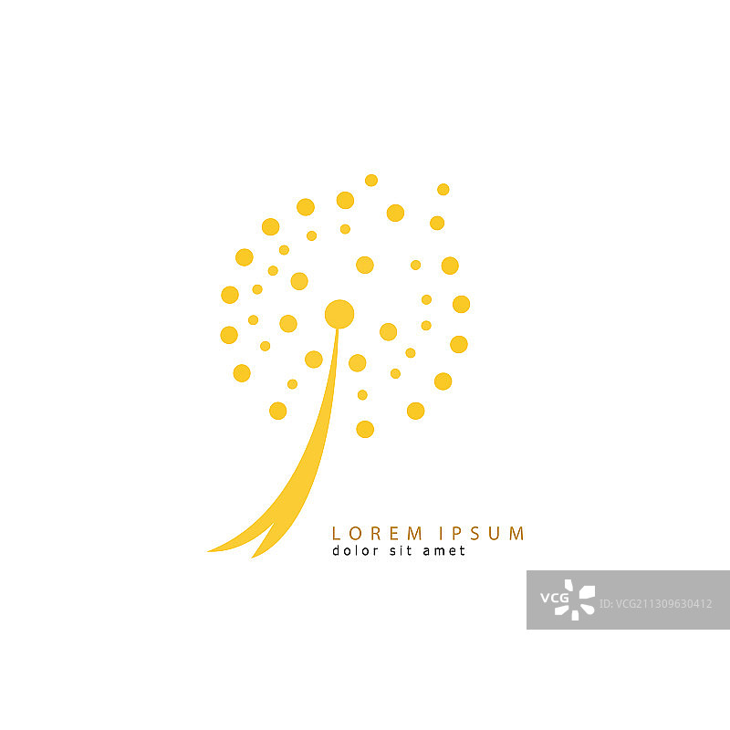 蒲公英标志模板设计图片素材