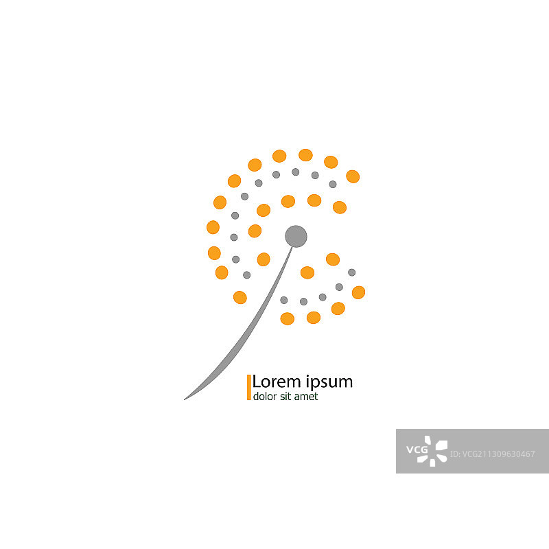 蒲公英标志模板设计图片素材