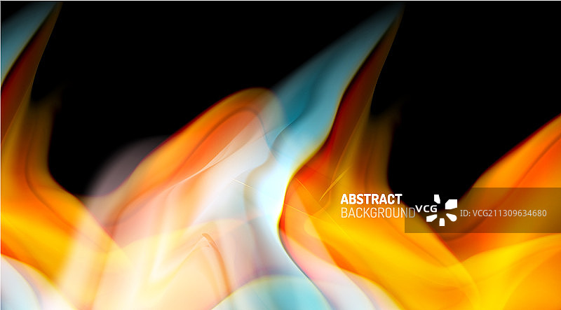 液体颜色在黑色背景上的液体梯度图片素材