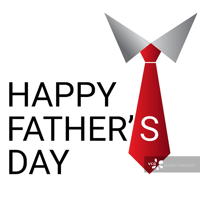 父亲节快乐祝福与红色领带图标图片素材
