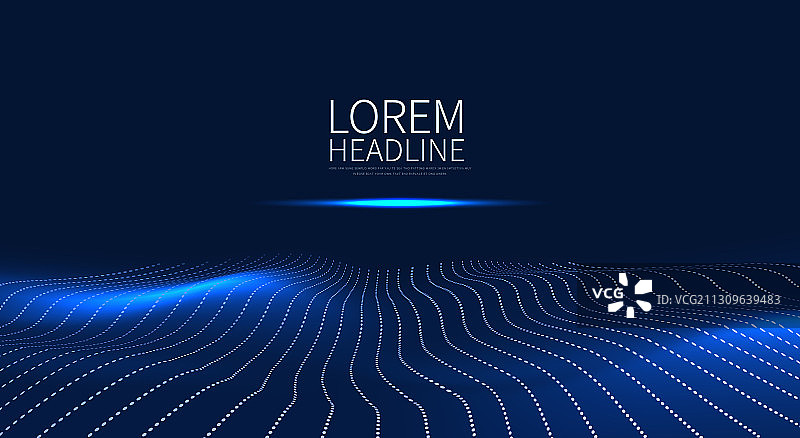 矢量三维抽象粒子线条科技海报图片素材