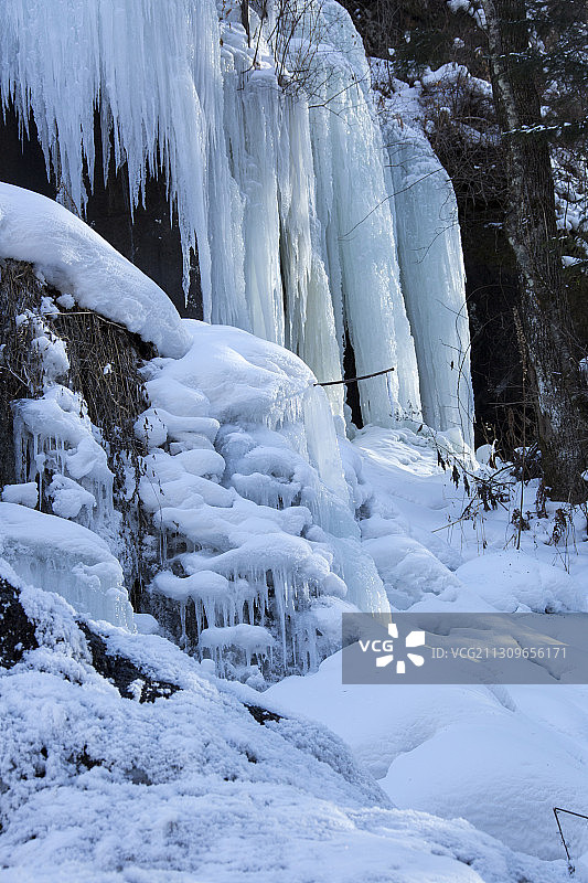 吉林省白山市长白朝鲜族自治县——十五道沟冰瀑图片素材