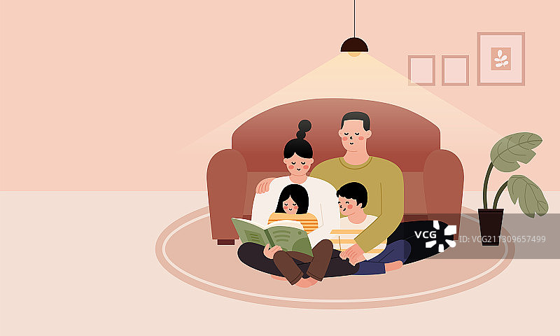 亲子阅读图片素材