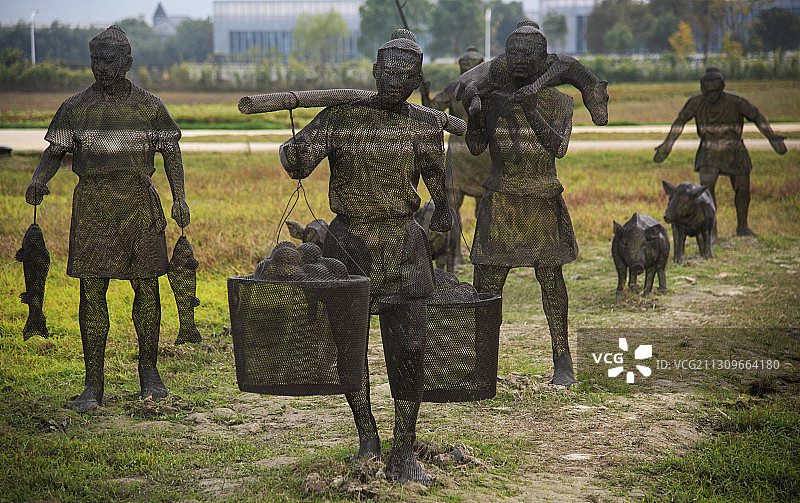 浙江省杭州市余杭区良渚古城遗址公园图片素材