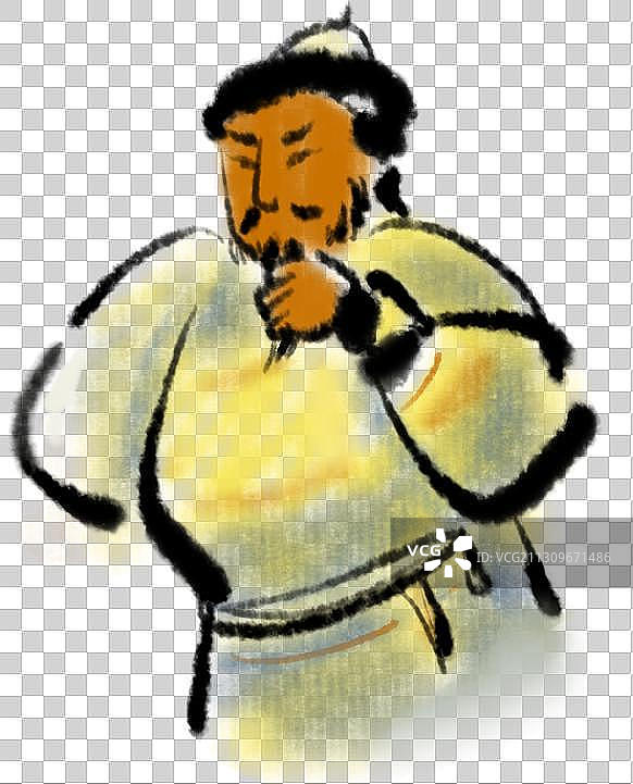 中国画人物元素图片素材