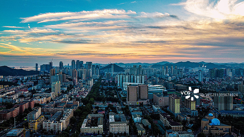 傍晚的西岗区图片素材