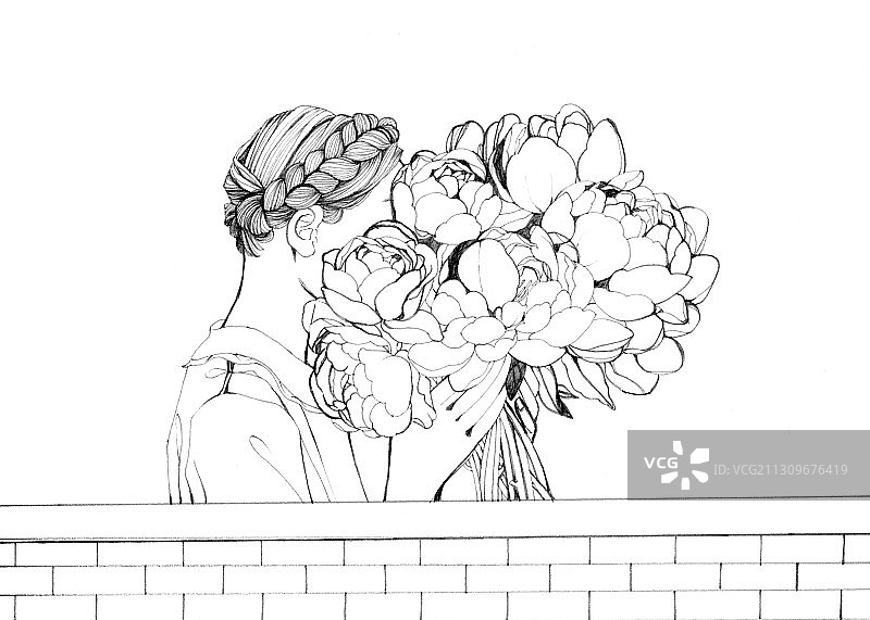 黑白插画图片素材