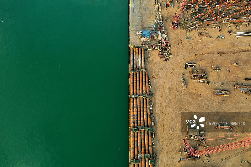 广东省深圳市南山区蛇口赤湾港航拍图片素材