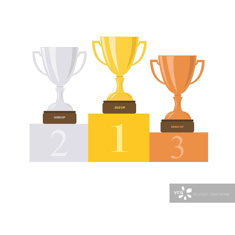 巴西领奖台上的杯子图片素材