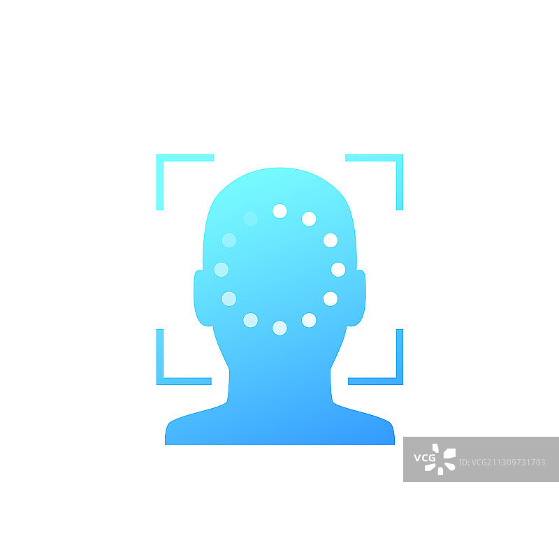 人脸识别生物面部扫描图片素材