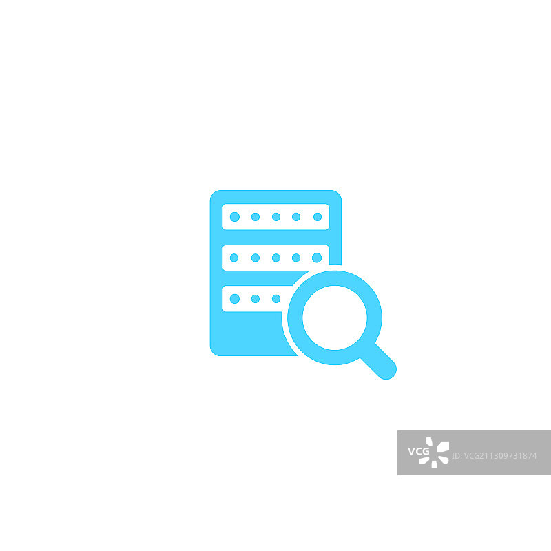 白色背景上的大型机或服务器搜索图标图片素材