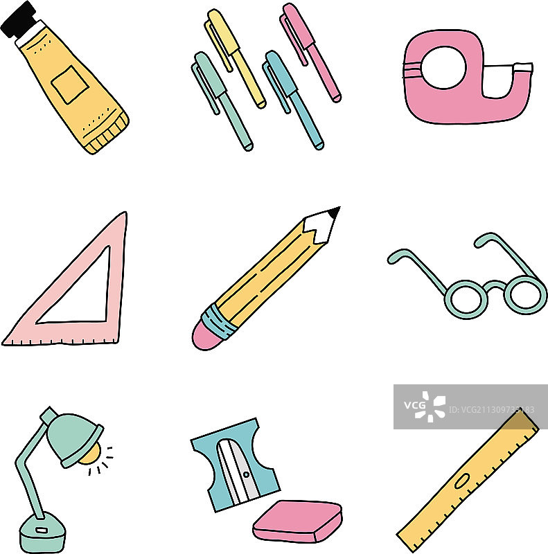 剪贴簿套装图标合集图片素材