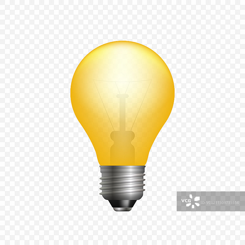 逼真3D灯泡设计模板图片素材