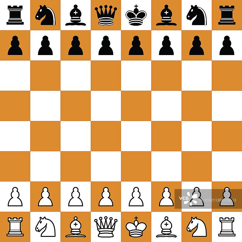 带有棋子的国际象棋棋盘图片素材