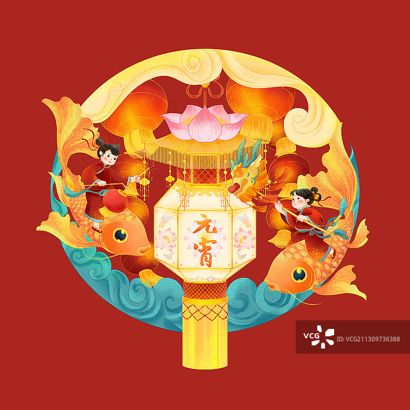 年俗,插画,传统,中国,喜庆,春节,新年,儿童,年味,喜悦,图片素材