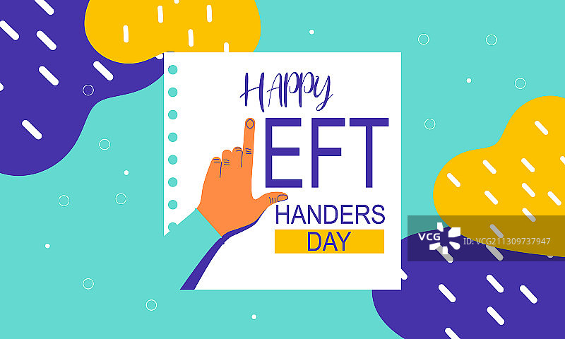 扁平风世界左撇子日概念图片素材