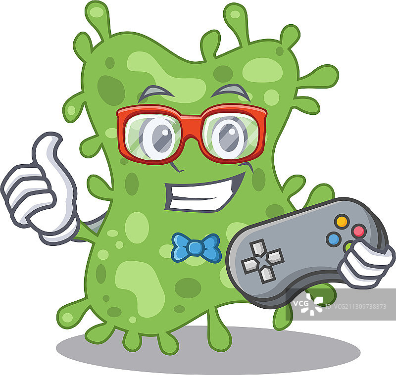 肠道沙门氏菌吉祥物设计概念图片素材