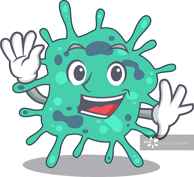 有魅力的志贺氏菌吉祥物设计图片素材