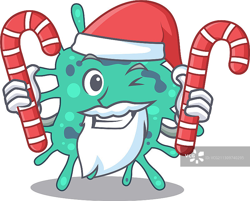 圣诞卡通友好的博伊德志贺菌图片素材