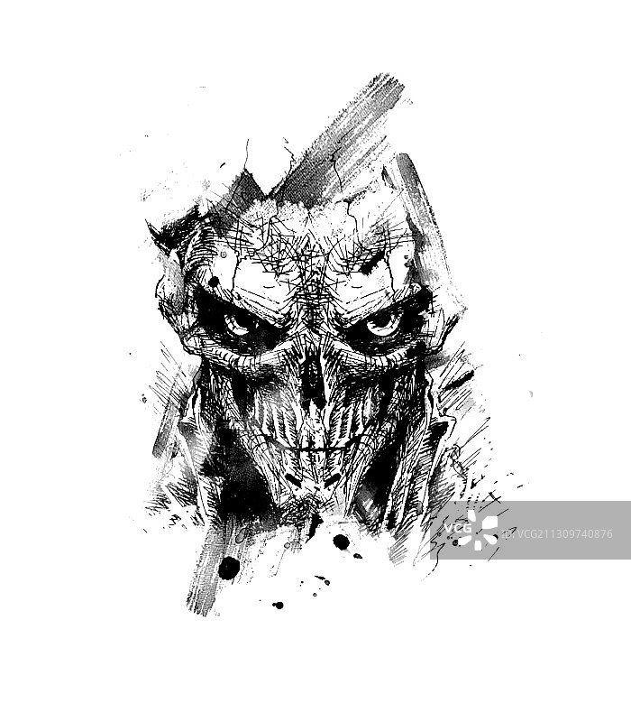 恶魔骷髅划痕图案 - 吸血鬼图片素材