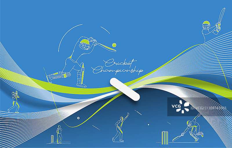 带有击球手和投球手的抽象彩色图案图片素材