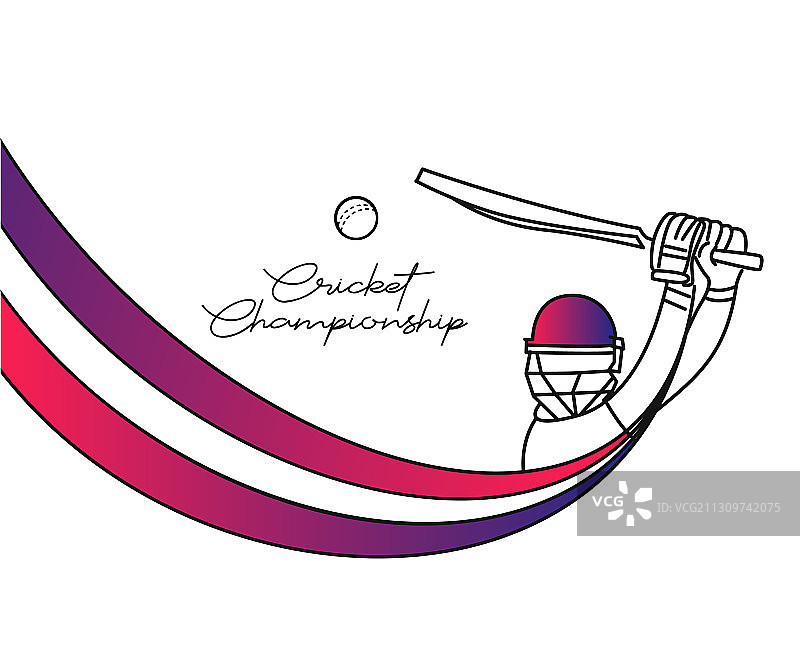 带有击球手和投球手的抽象彩色图案图片素材