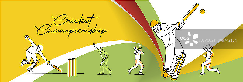 带有击球手和投球手的抽象彩色图案图片素材