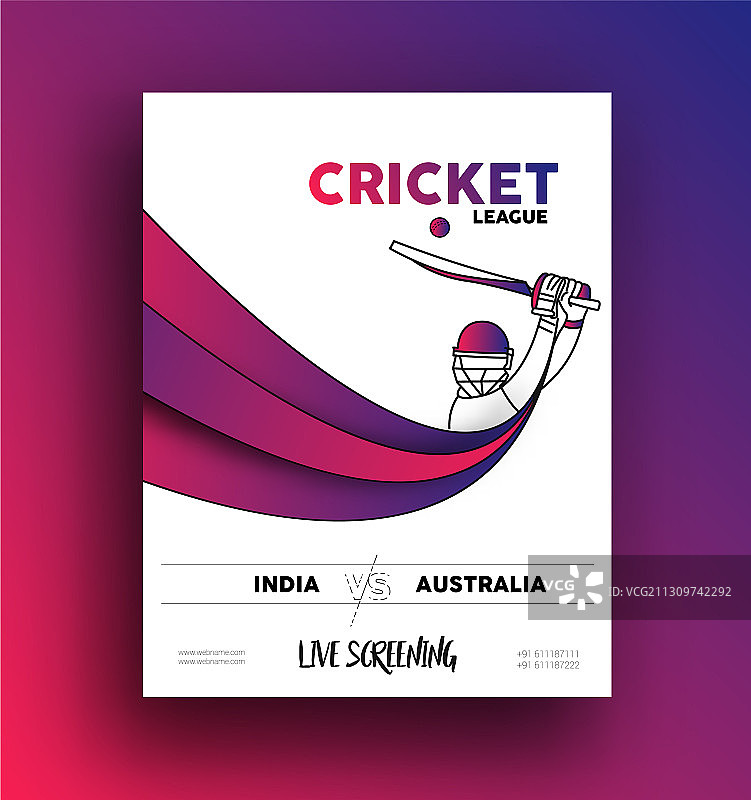 带有击球手和投球手的抽象彩色图案图片素材