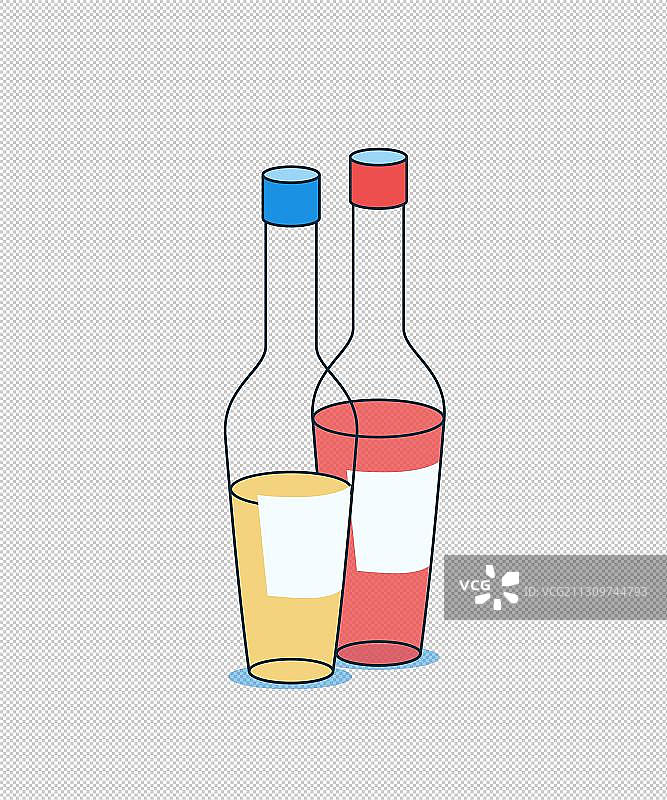 两瓶饮料图片素材