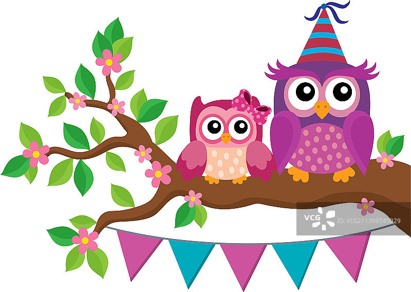 派对猫头鹰主题图片2图片素材