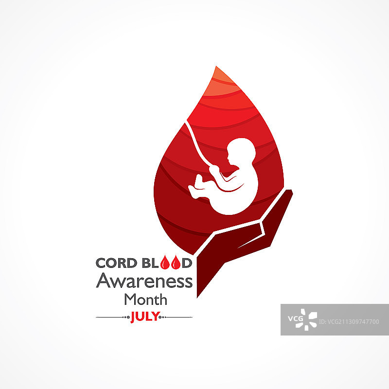 七月脐带血知晓月宣传图片素材