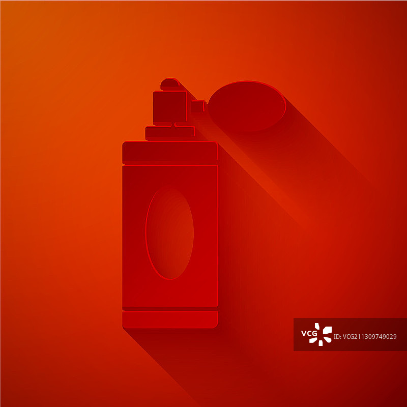 纸剪风格须后水喷雾瓶图标图片素材