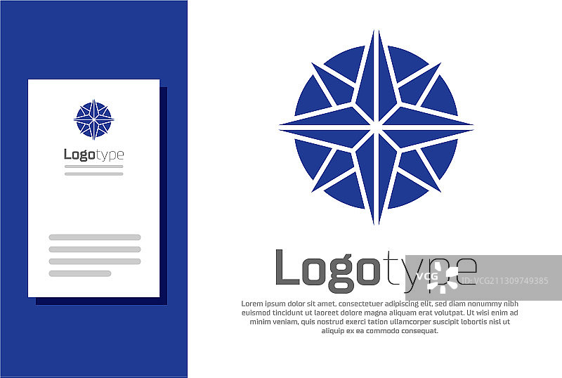 蓝色风向标图标图片素材