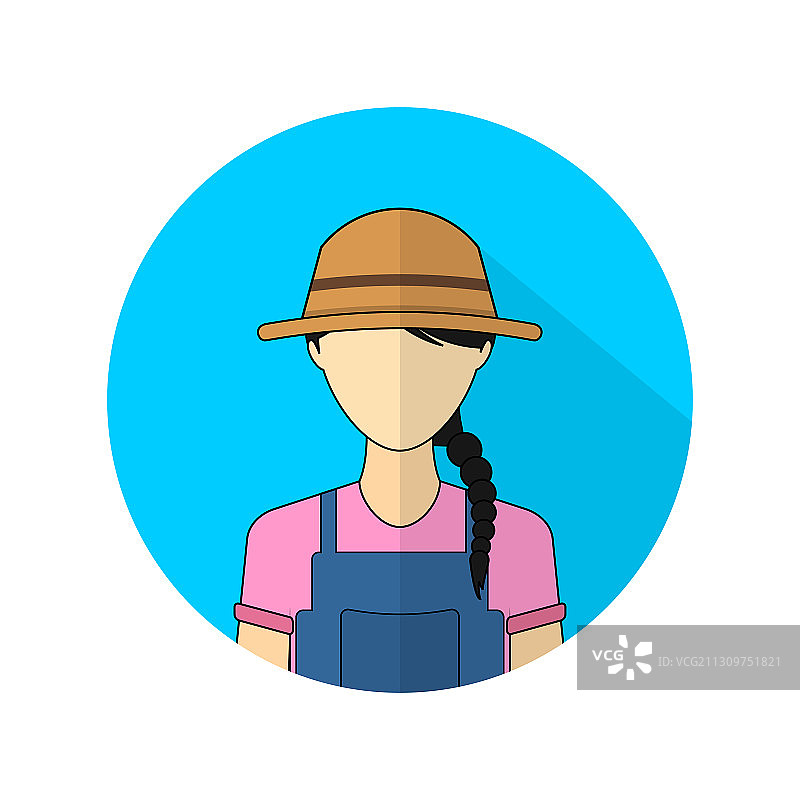 女农民头像图标图片素材