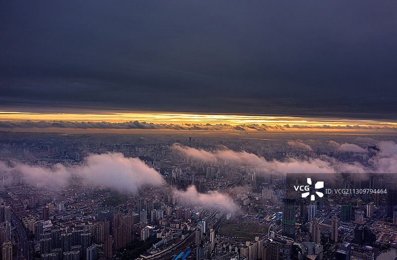 上海平流雾图片素材