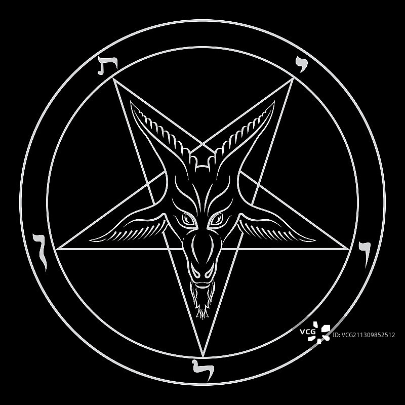 五角星路西法标志A图片素材