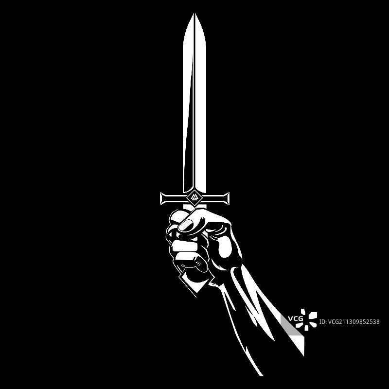 手持剑的战士设计图片素材