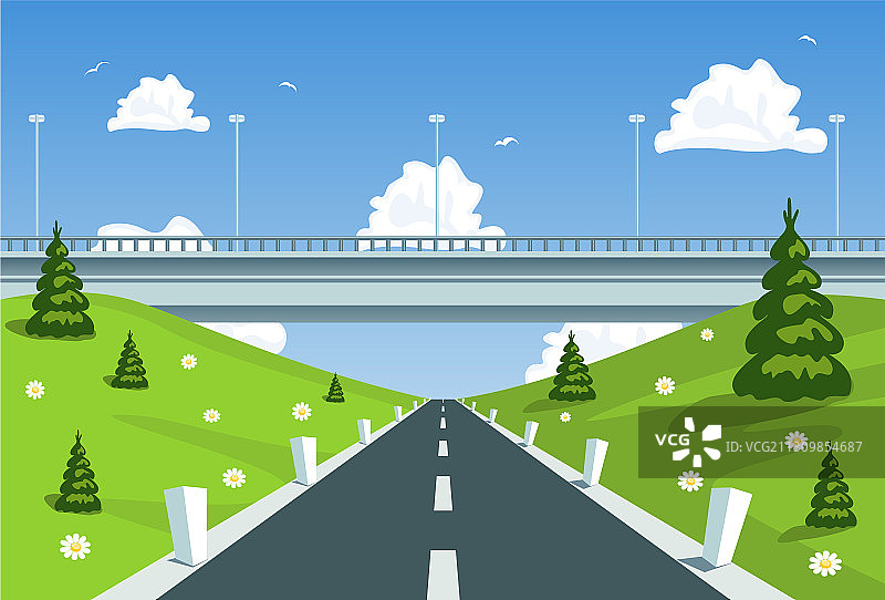 桥下的高速公路图片素材