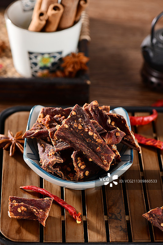 风干牦牛肉图片素材