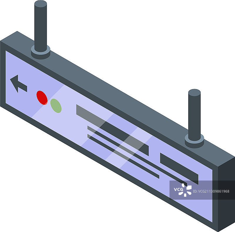 2.5D风格的电力火车方向图标图片素材