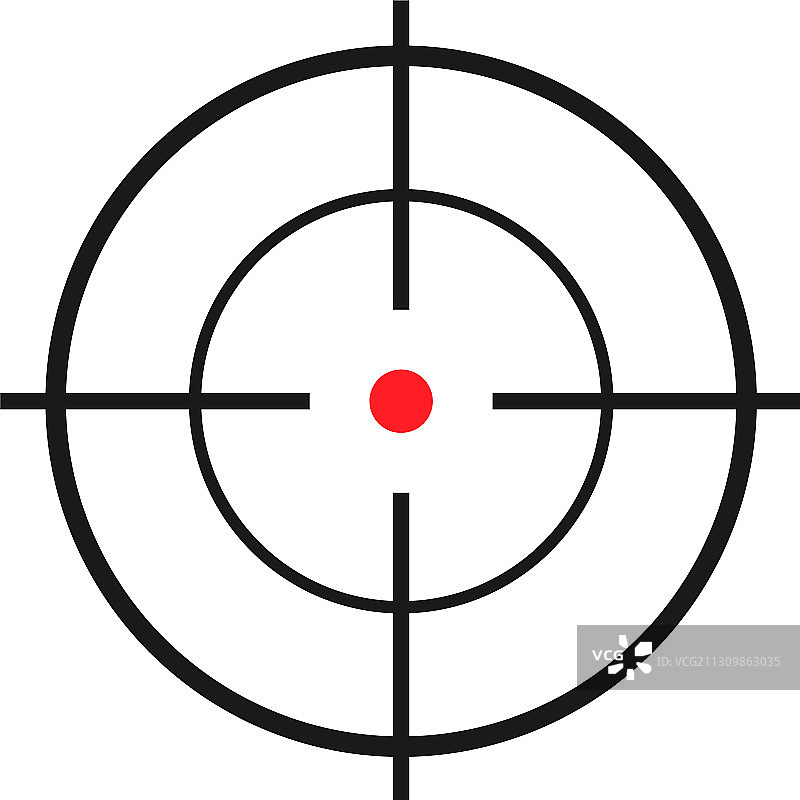 扁平化十字准星图标图片素材