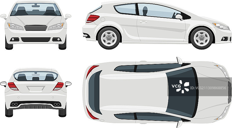 白色汽车模板图片素材